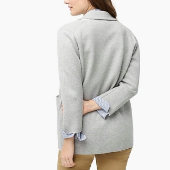 J.CREW 365 Sophie Schoolboy Wool Knit Gray Sweater Blazer Sz S - Picture 5 of 14
